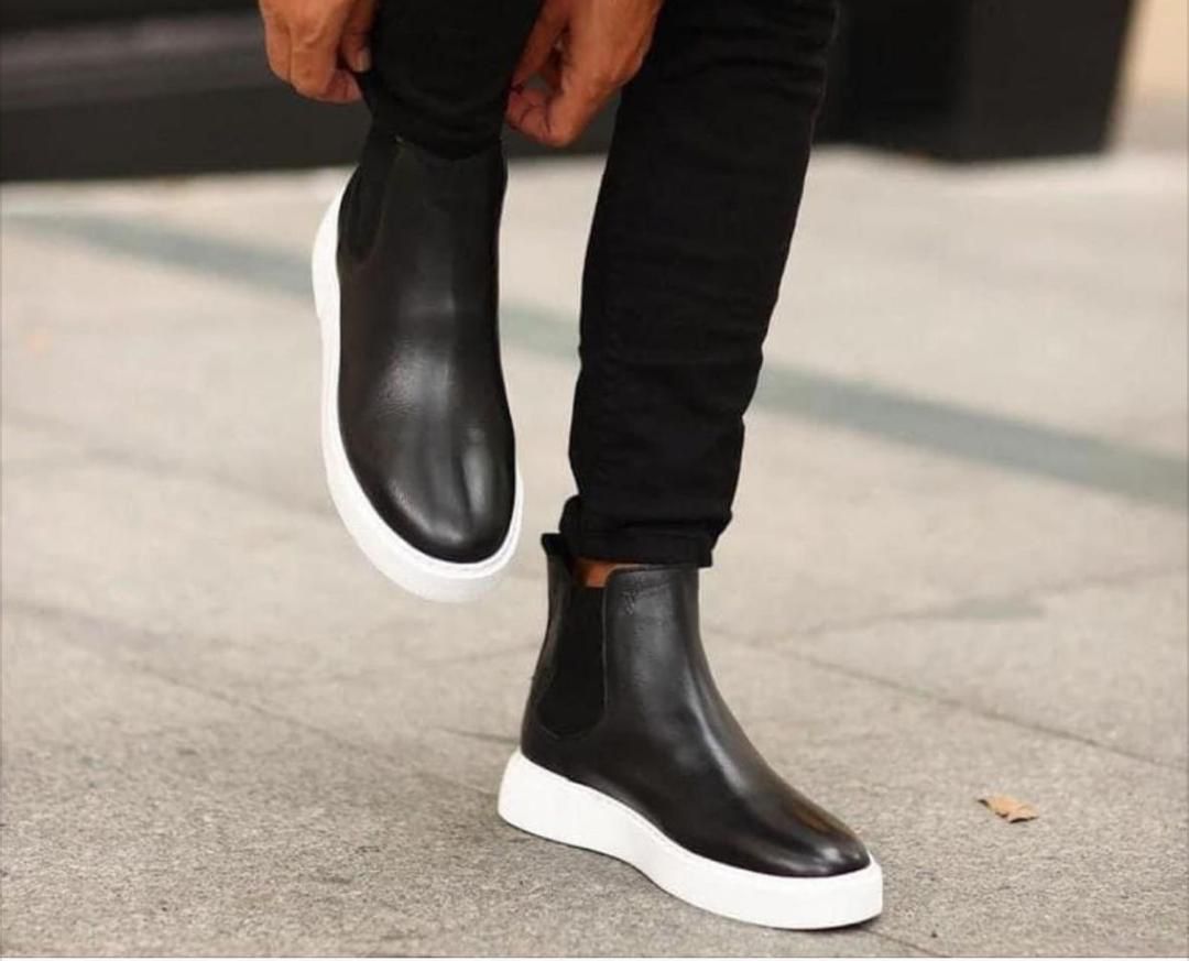 Boots homme en cuir