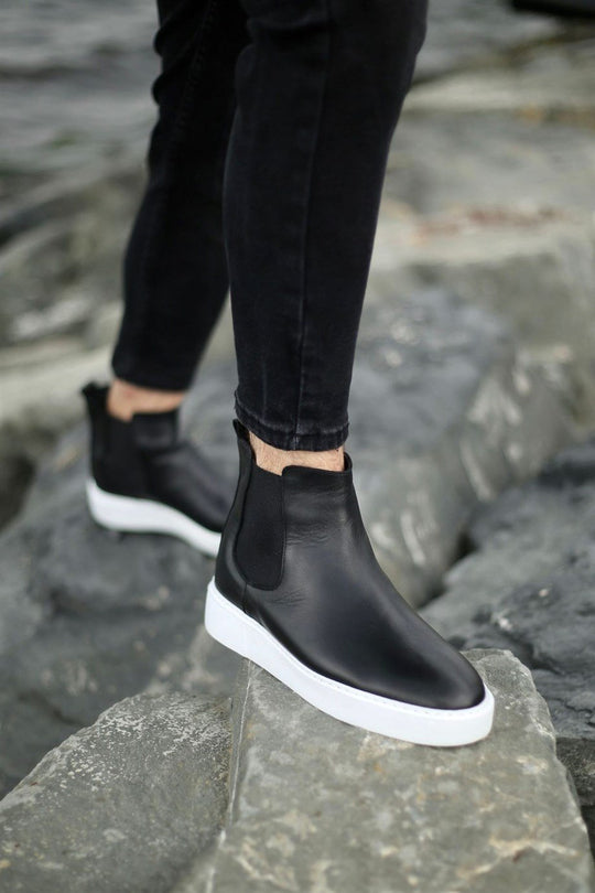 Boots homme en cuir